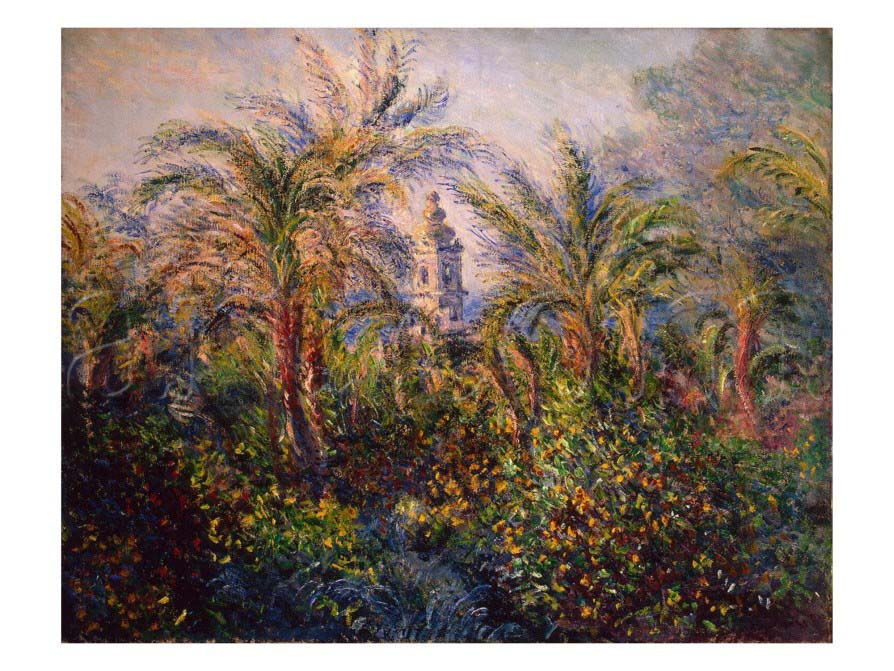 Garden in Bordighera, Impression of Morning, 1884 - Claude Monet Paintings